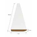 Ver imagem 3 de Rodapé de MDF 7CMX15MMX2.20m Revestido Liso Branco Casablanca