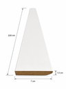 Ver imagem 3 de Rodapé de MDF 7CMX15MMX2.20m Revestido Liso Branco Casablanca