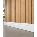 Ver imagem 1 de Rodapé de MDF 7CMX15MMX2.20m Revestido Frisado Branco Casablanca