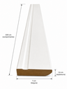 Ver imagem 3 de Rodapé de MDF 7CMX15MMX2.20m Revestido Frisado Branco Casablanca