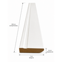 Ver imagem 3 de Rodapé de MDF 7CMX15MMX2.20m Revestido Frisado Branco Casablanca