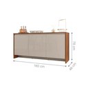 Ver imagem 2 de Buffet Aparador Legancy Cedro Off White 3 Portas 1 Gaveta MDF MDP Amadeirado Casa D Móveis