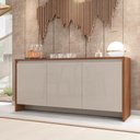 Ver imagem 1 de Buffet Aparador Legancy Cedro Off White 3 Portas 1 Gaveta MDF MDP Amadeirado Casa D Móveis