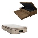 Ver imagem 1 de Cama Box Baú Solteiro com Auxiliar (Bicama) + Colchão Cloud Molas Ensacadas c/Pillowtop 32cm | Kit C