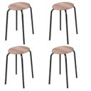 Ver imagem 3 de Conjunto 4 Banquetas Aço Expert Preto/Capuccino