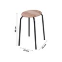 Ver imagem 4 de Conjunto 4 Banquetas Aço Expert Preto/Capuccino