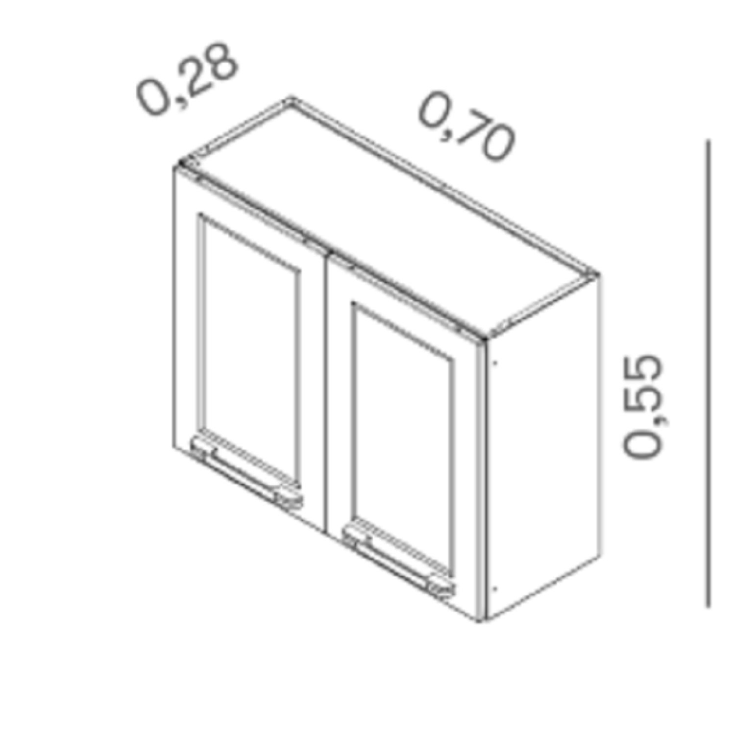 Armário em Aço 70cm 2 Portas Florença  - 5