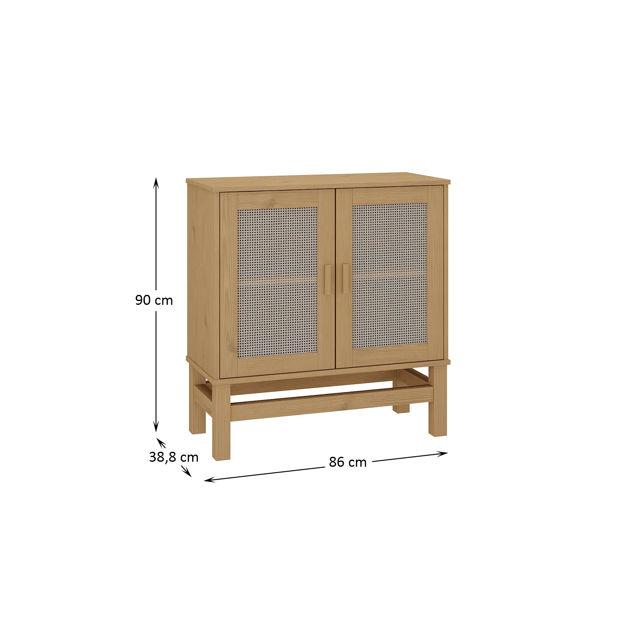 Ver imagem 5 de Balcão Buffet em Madeira e Rattan Natural 02 Portas