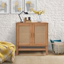 Ver imagem 4 de Balcão Buffet em Madeira e Rattan Natural 02 Portas