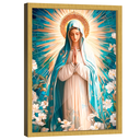 Ver imagem 1 de Quadro Decorativo Nossa Senhora entre Flores Variação