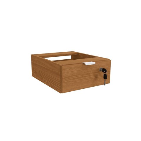 Gaveteiro de Mesa 1 Gaveta com Chave Industrial Marrom/Canela