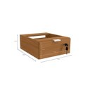 Ver imagem 2 de Gaveteiro de Mesa 1 Gaveta com Chave Industrial Marrom/Canela