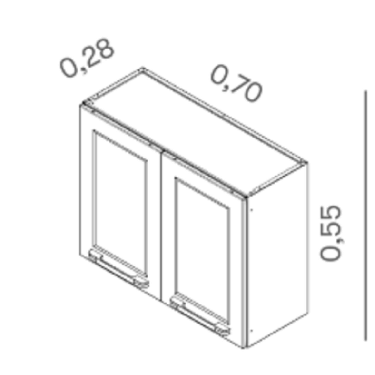 Armário em Aço 70cm 2 Portas Florença  - 5