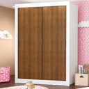 Ver imagem 2 de Guarda-roupa Infantil Madesa Enzo 2 Portas de Correr - Branco/rustic