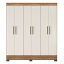 Ver imagem 2 de Guarda Roupa Casal 6 Portas 2 Gavetas Verso Bege/Amendola Touch/Off White