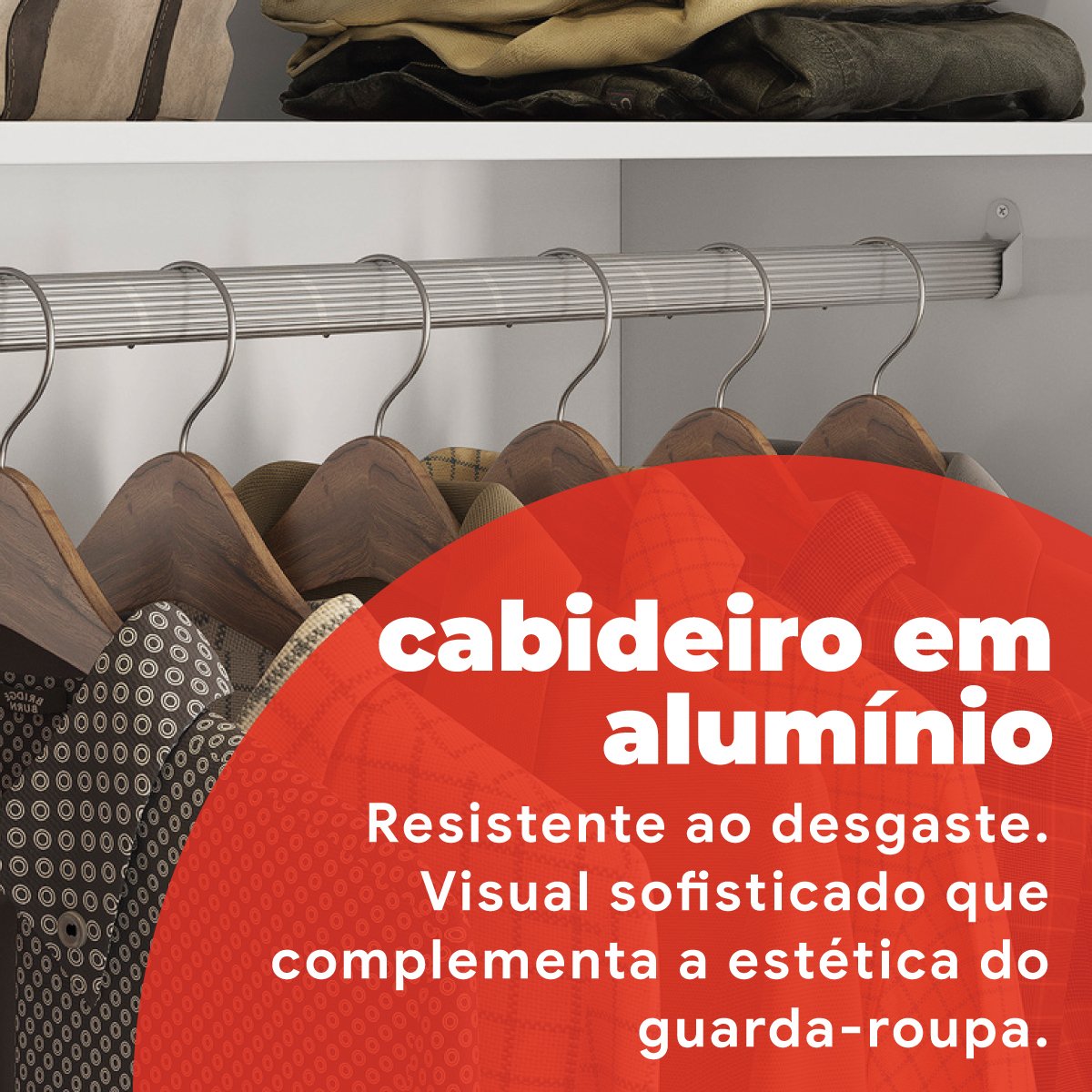 Guarda Roupa Casal 6 Portas 2 Gavetas Verso  - 4