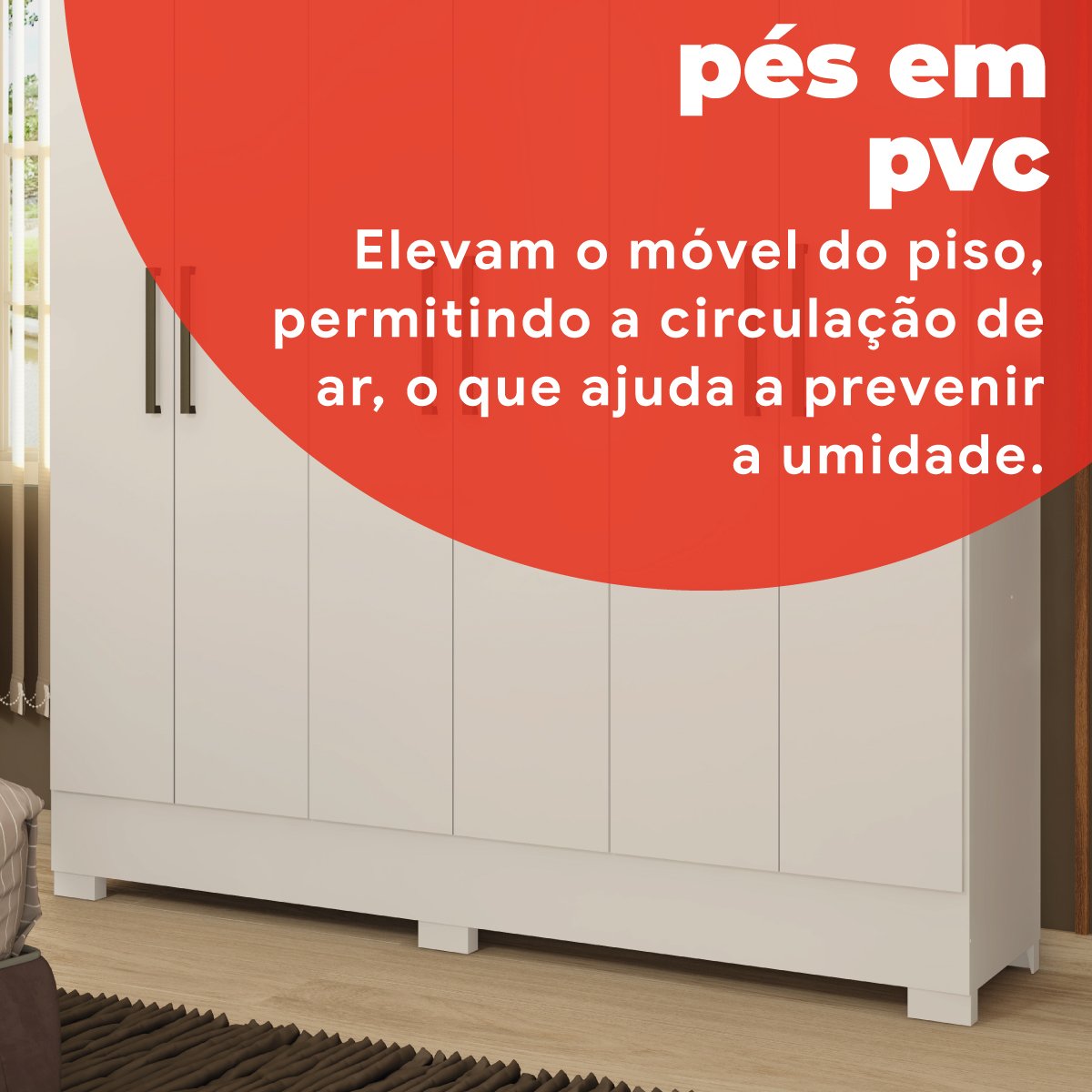 Guarda Roupa Casal 6 Portas 2 Gavetas Verso  - 10