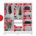Ver imagem 7 de Guarda Roupa Casal 6 Portas 2 Gavetas Verso
