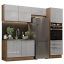 Ver imagem 3 de Armário de Cozinha Completa 260cm Rustic/Cinza Lux Madesa 05