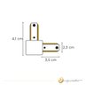 Conector Emenda Modelo L para Trilhos de Sobrepor Preto - 2