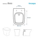 Ver imagem 3 de Tampa de Vaso Sanitario Poliester Boss Matte Black Preto Fosco para Vaso Incepa