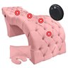 Maca Estética com Massagem para Design Salão Estofada Veludo Rosa Claro Sofa Store Estética M - 1