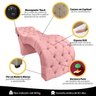 Maca Estética com Massagem para Design Salão Estofada Veludo Rosa Claro Sofa Store Estética M - 5