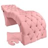 Maca Estética com Massagem para Design Salão Estofada Veludo Rosa Claro Sofa Store Estética M - 2