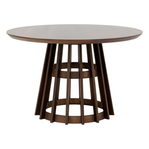 Mesa de Jantar Redonda 120cm 4 Lugares Base Central Gaia - Iaza Moveis