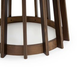 Mesa de Jantar Redonda 120cm 4 Lugares Base Central Gaia - Iaza Moveis - 4