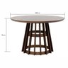 Mesa de Jantar Redonda 120cm 4 Lugares Base Central Gaia - Iaza Moveis - 2