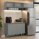 Ver imagem 1 de Armário de Cozinha Compacta 200cm Cinza Nice Madesa Xa09
