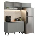 Ver imagem 3 de Armário de Cozinha Compacta 200cm Cinza Nice Madesa Xa09