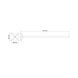 Socador Metálico Tramontina 8 Polegada X 8" com Cabo Metálico 130 Cm - 3