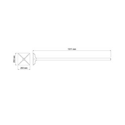 Socador Metálico Tramontina 8 Polegada X 8" com Cabo Metálico 130 Cm - 2
