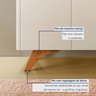 Buffet Aparador 100%MDF 4 Portas Pés em Madeira Maciça 180cm Grécia - 3