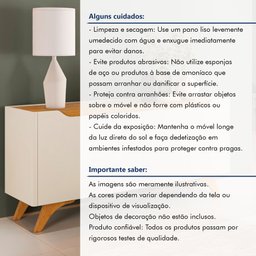 Buffet Aparador 100%MDF 4 Portas Pés em Madeira Maciça 180cm Grécia - 10