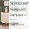 Buffet Aparador 100%MDF 4 Portas Pés em Madeira Maciça 180cm Grécia - 10