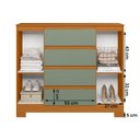 Ver imagem 3 de Comoda Sapateira Atena com 4 Gavetas e 2 Portas Cinamomo/salvia