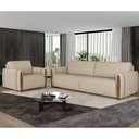 Ver imagem 2 de Conjunto Sofá 3 Lugares 223cm e Poltrona 98cm Amaranto M22 Linho Champanhe - Mpozenato