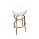 Ver imagem 2 de Kit 2 Peças Banqueta Altura 65cm Bar Giratória cor Cobre assento branco Poltronas do Sul Banqueta Ba