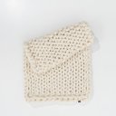 Ver imagem 3 de Manta Peseira de Tricot Solteiro/sofá 0,60x1,50m, Cor Off White - Magma Cotton