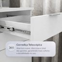 Ver imagem 6 de Penteadeira com LED 3 Gavetas 1 Porta e Nichos Bella Branco
