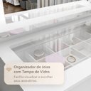 Ver imagem 4 de Penteadeira com LED 3 Gavetas 1 Porta e Nichos Bella Branco
