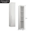 Ver imagem 7 de Dormitório Modulado Casal Orion 100% MDF Branco - Leifer