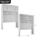 Ver imagem 5 de Dormitório Modulado Casal Orion 100% MDF Branco - Leifer