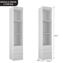 Ver imagem 6 de Dormitório Modulado Casal Orion 100% MDF Branco - Leifer