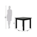 Ver imagem 5 de Conjunto Mesa Preta De Madeira 88x88 Com 4 Cadeiras Estofadas Para Cozinha  Sala De Jantar  Sfa