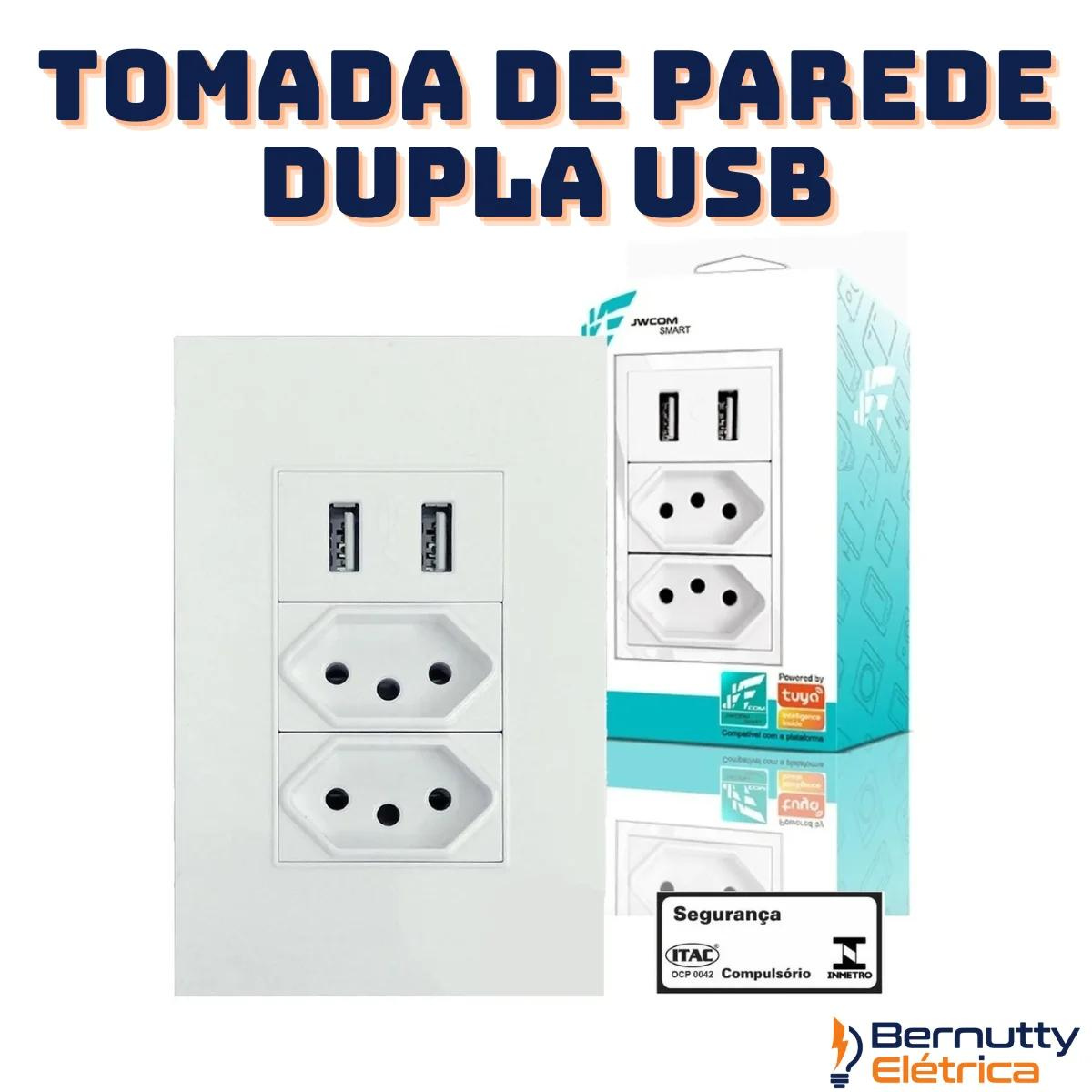 Tomada Usb Universal Duo 2 Tomada de Parede Bivolt Multifuncional com Duas Entrada Usb - 2