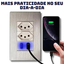 Ver imagem 3 de Tomada Usb Universal Duo 2 Tomada de Parede Bivolt Multifuncional com Duas Entrada Usb